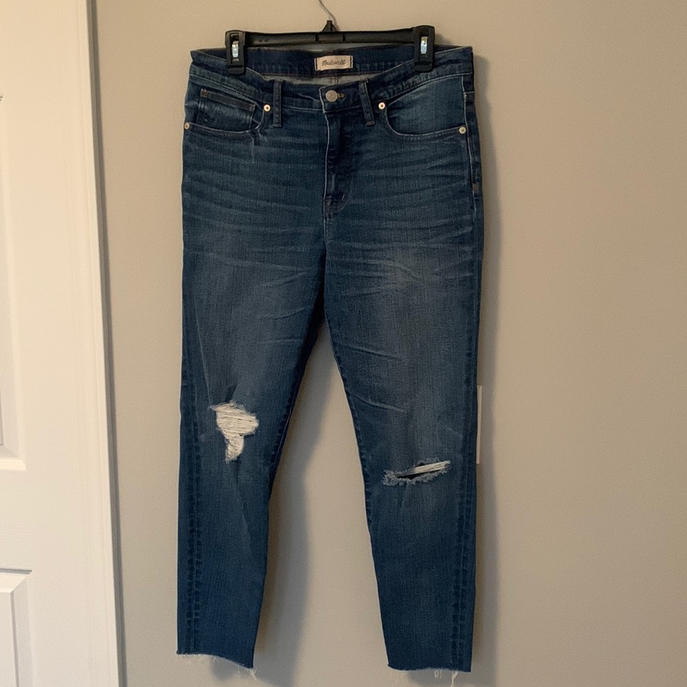 Madewell size 31 9” high rise skinny crop jeans